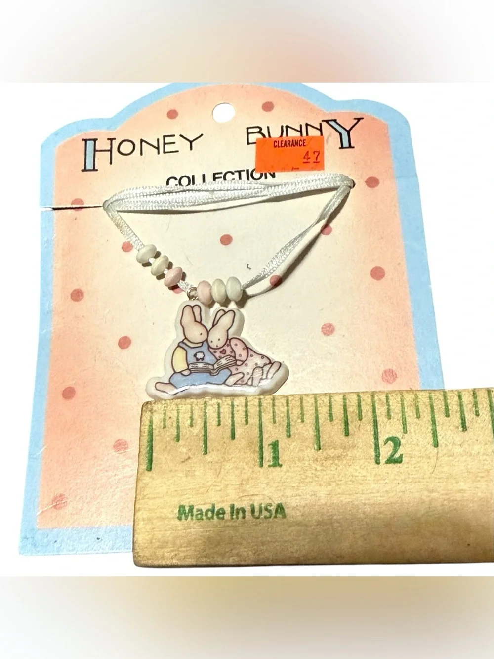 Vintage 1990 DAISY KINGDOM Honey Bunny Collection Necklace & Pin Brooch